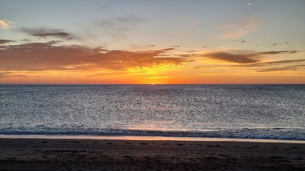 morning meditation sunrise orange